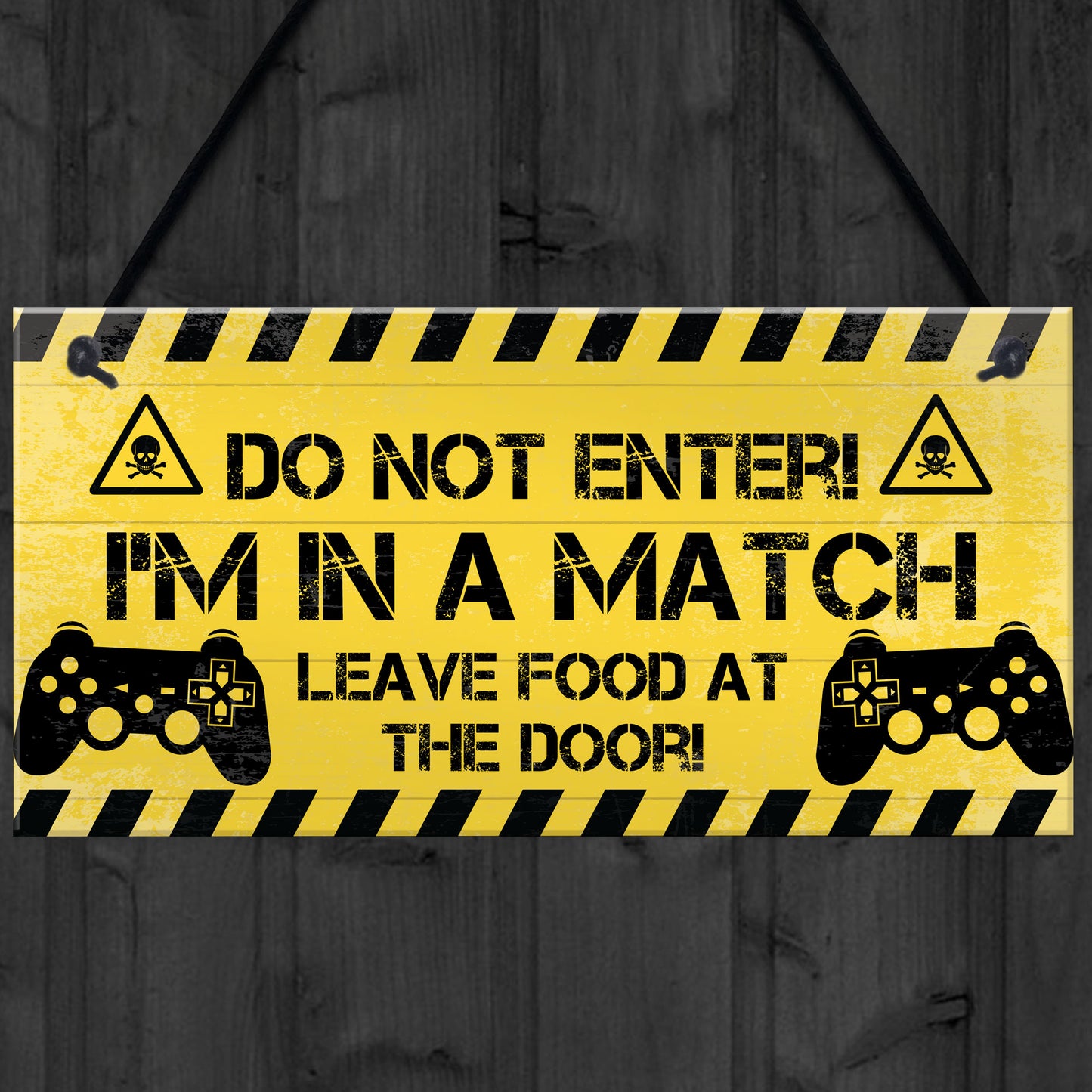Gamer Warning Plaque Gaming Bedroom Accessories Novelty Sign