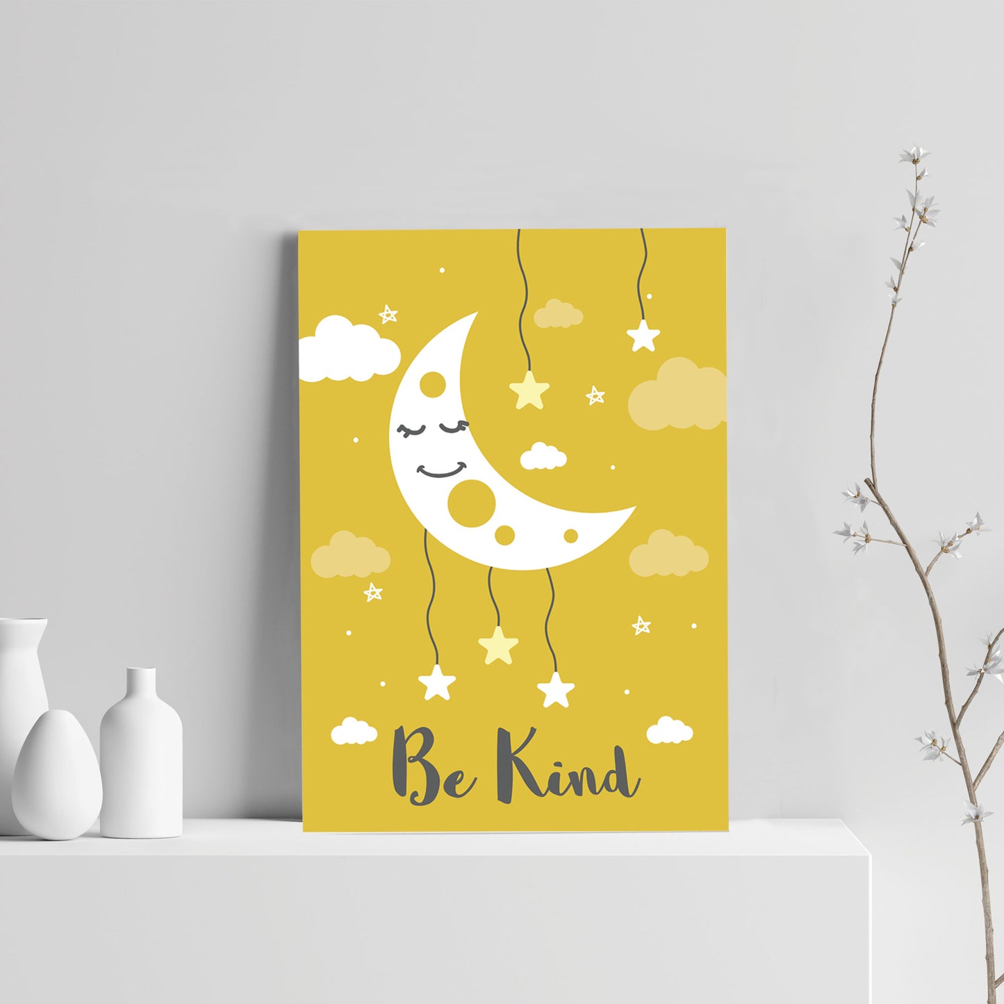 Yellow Nursery Prints For Baby Nursery / Childs Bedroom Wall Art