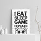 Boys Bedroom Decor White Gaming Print For Wall Boys Bedroom