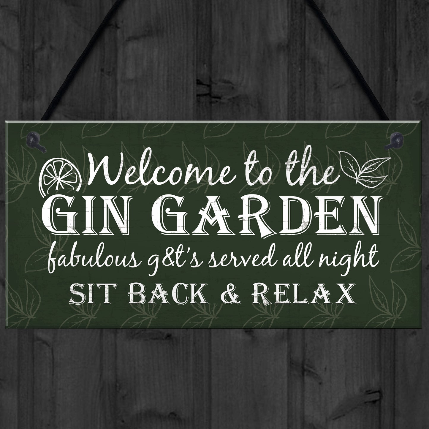 Gin Signs Garden Shed Bar Pub Plaque Gin & Tonic Alcohol Sign