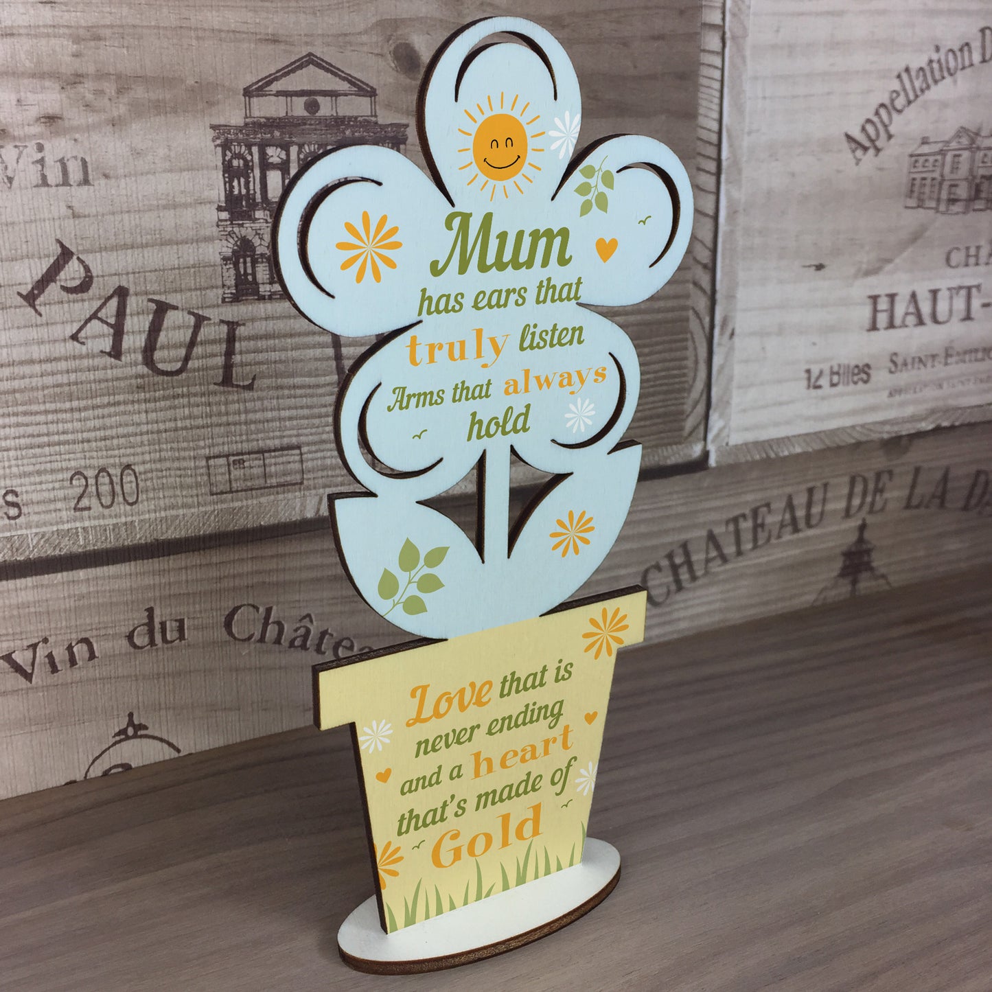 Mum Birthday Gift Wooden Flower Mothers Day Gift For Mum Gift
