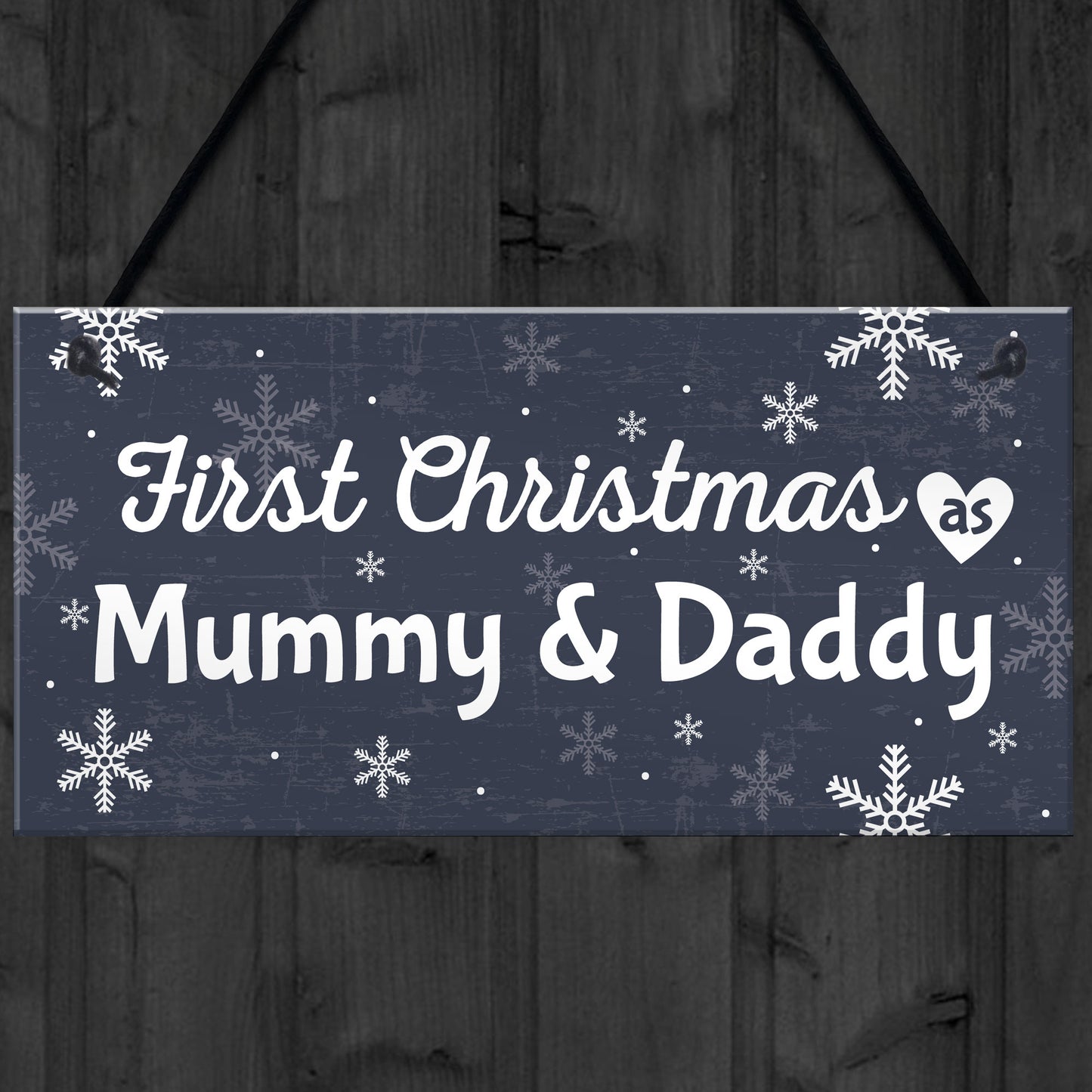 First 1st Christmas As Mummy Daddy Plaque Baby Xmas Gift