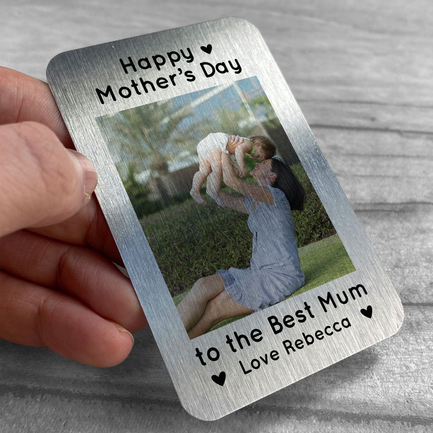 Happy Mothers Day Gift For Mum Personalised Metal Card Gift