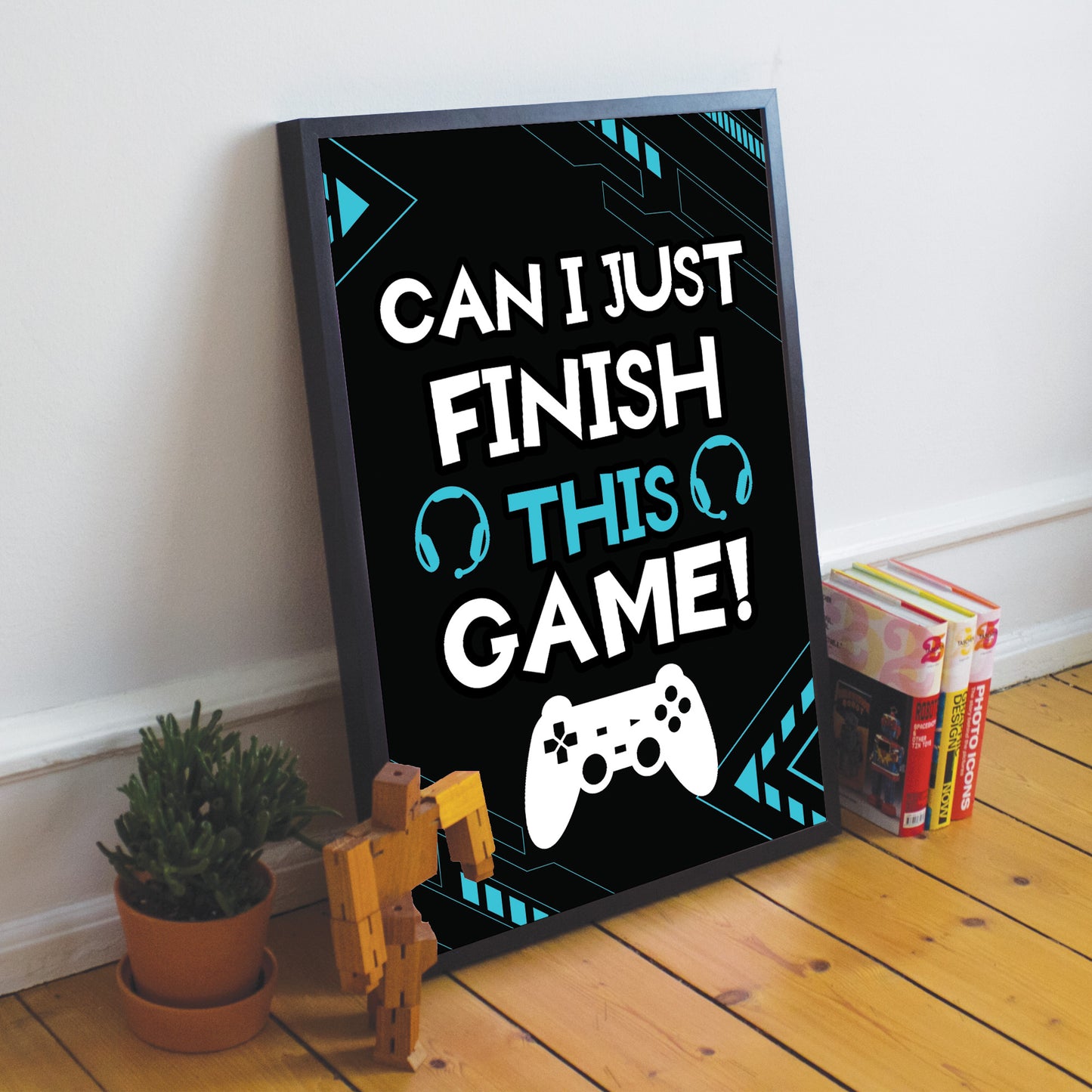 Gaming Black Framed Posters Prints For Boys Bedroom Gamer