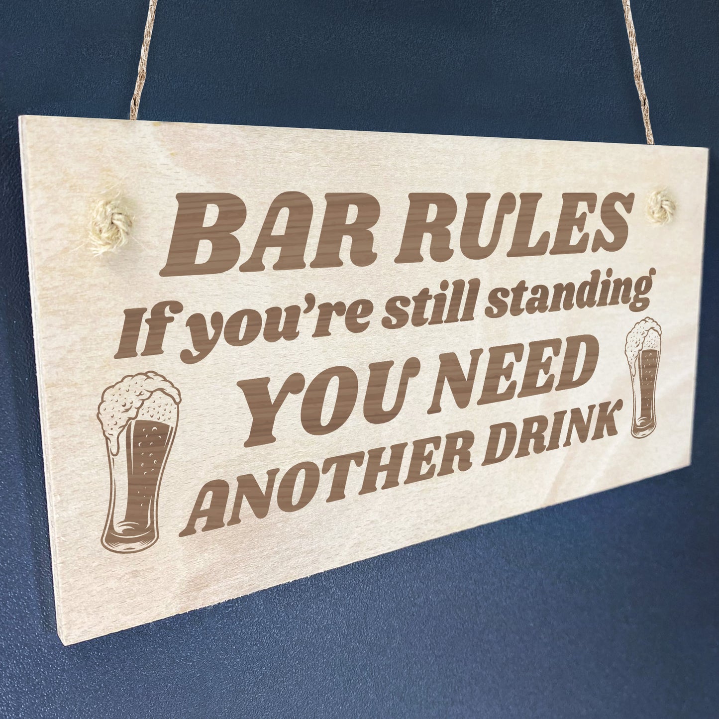 Funny Bar Rules Sign Home Bar Sign Man Cave Garden Pub Sign