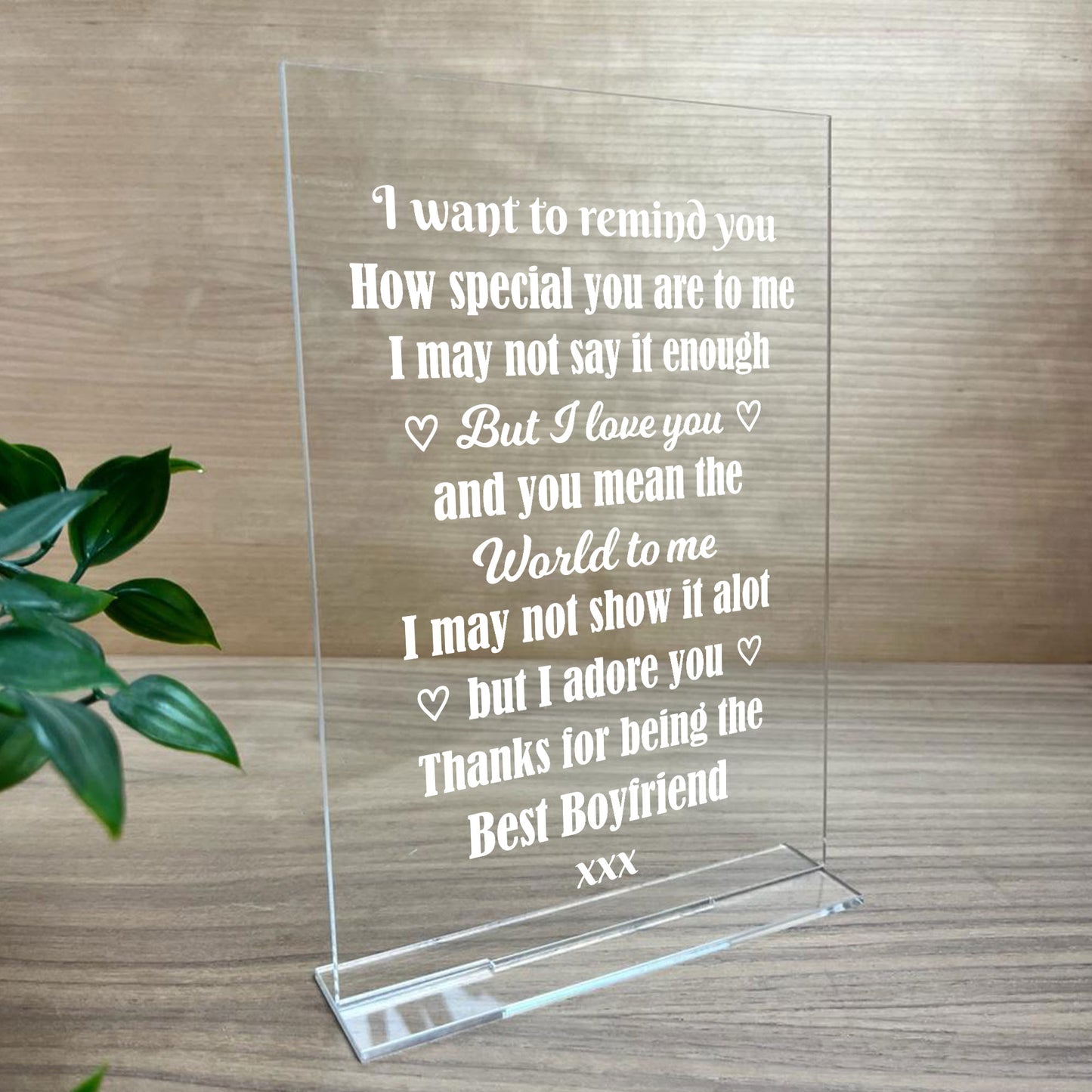 Birthday Presents For Boyfriend Standing Plaque Boyfriend Gifts
