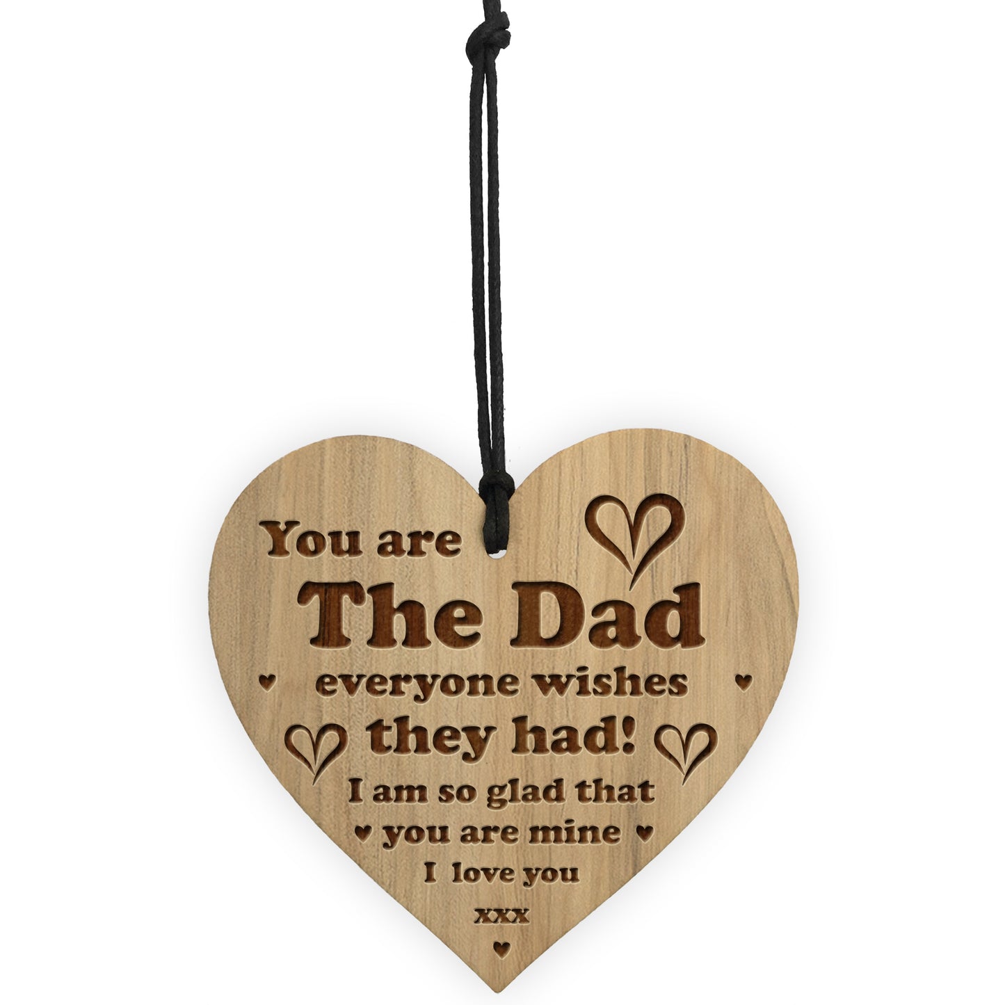 Dad Gift Engraved Heart Fathers Day Birthday Gift For Him
