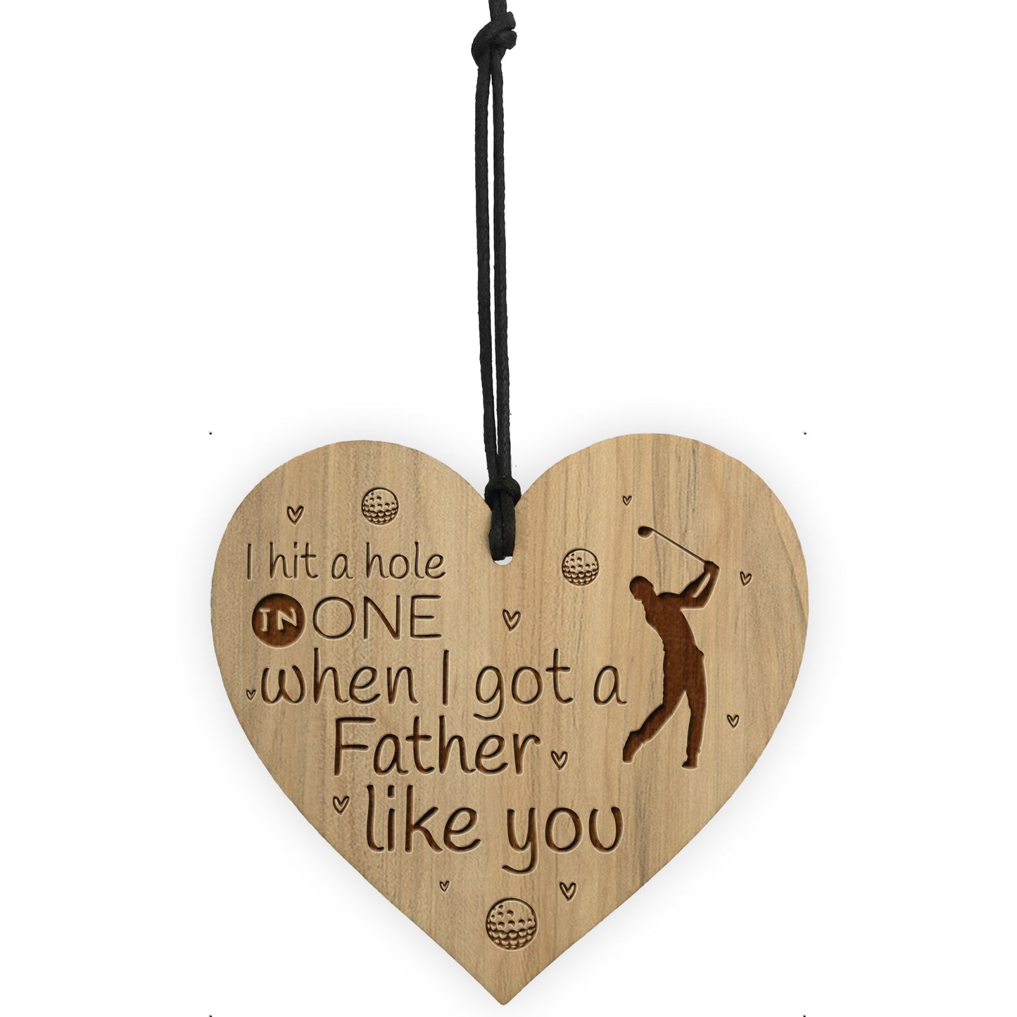 Funny Dad Golfer Gifts Birthday Gift For Dad Engraved Heart