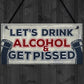 Funny Alcohol Sign Man Cave Home Bar Pub Hanging Plaque Vodka