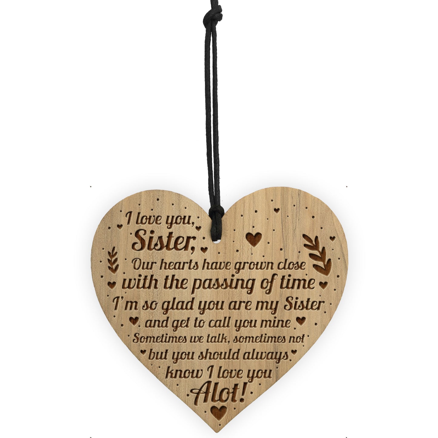 I Love You Sister Gift Engraved Heart Sister Gift Ideas