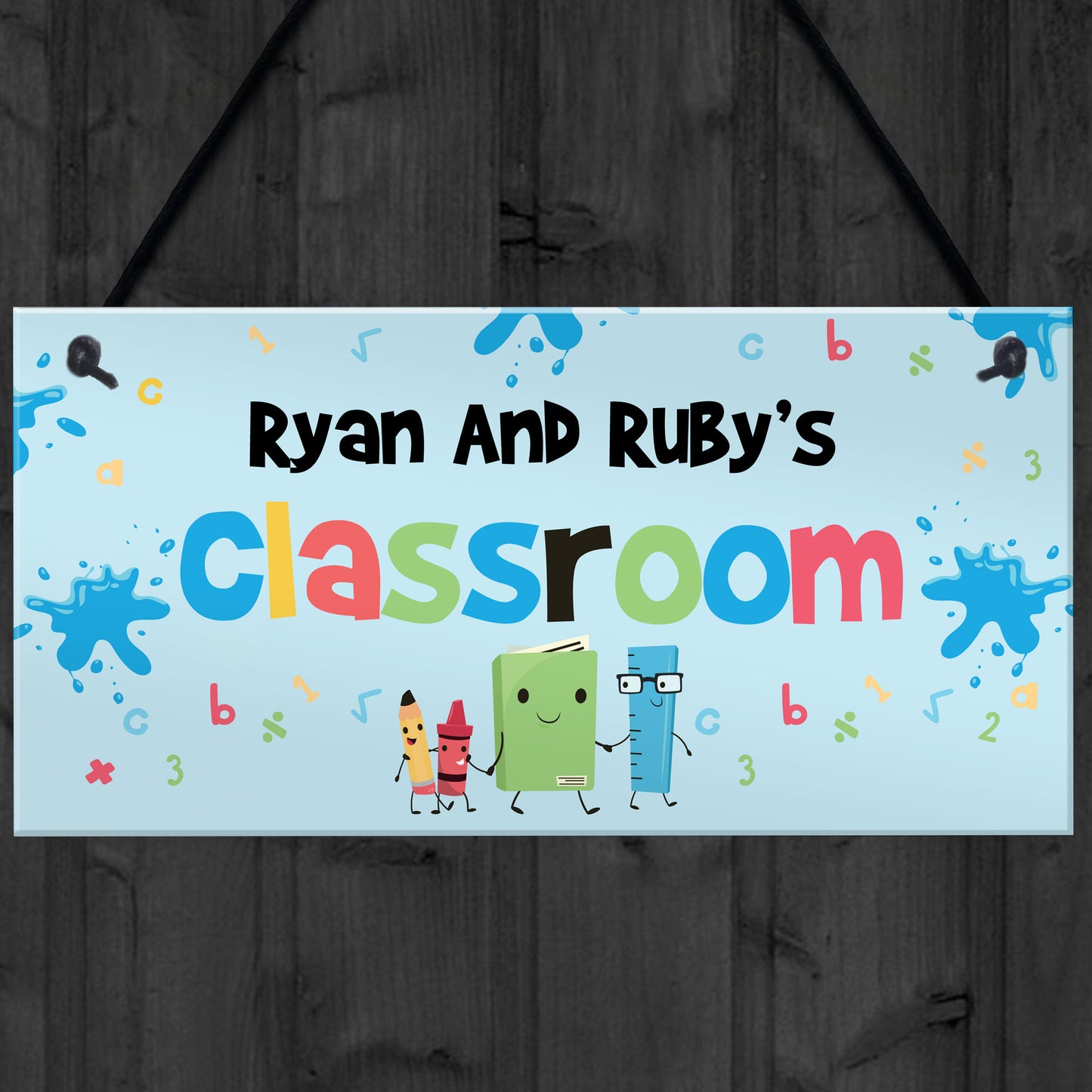 Personalised Classroom Sign For Daughter Son Hanging Door Sign