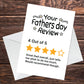 Dad Fathers Day Card Funny Fathers Day Card Review Card