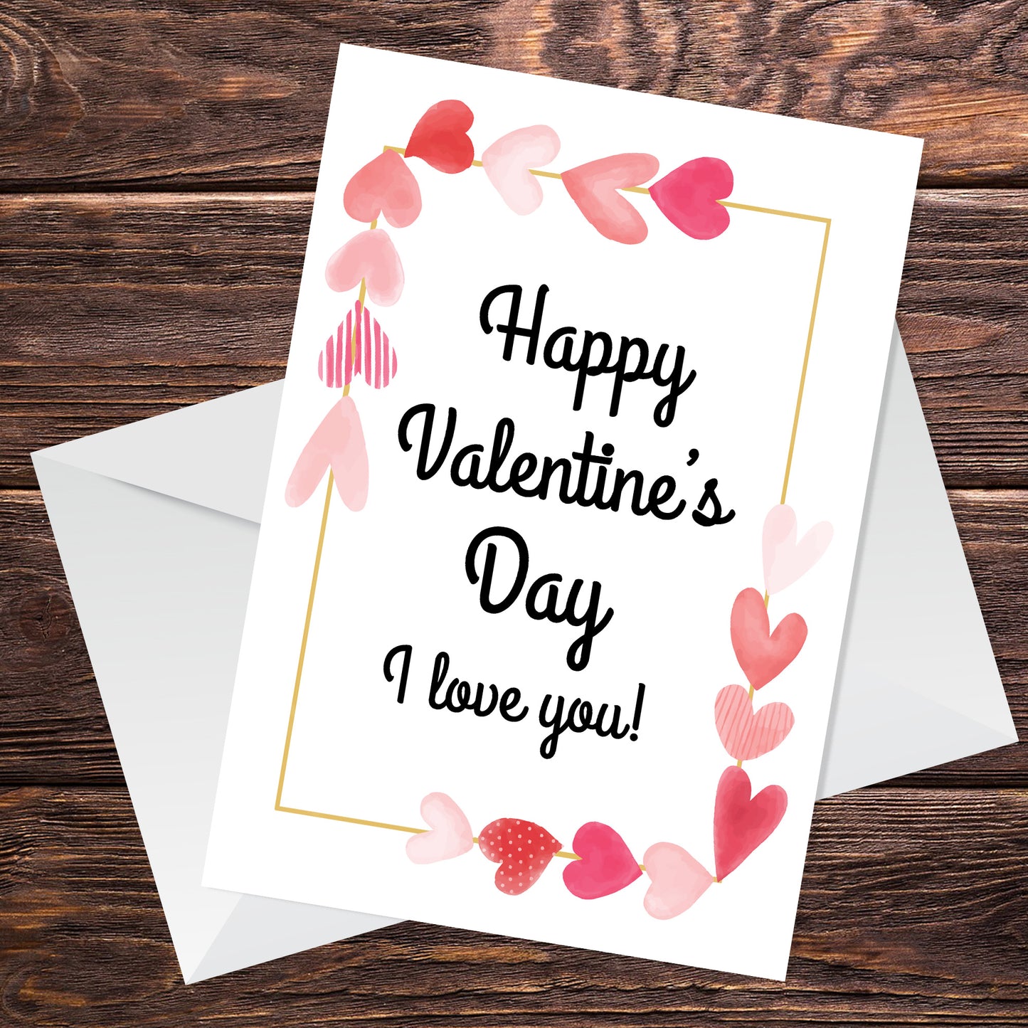 Happy Valentines Day Card For Him Her I Love You Card Boyfriend