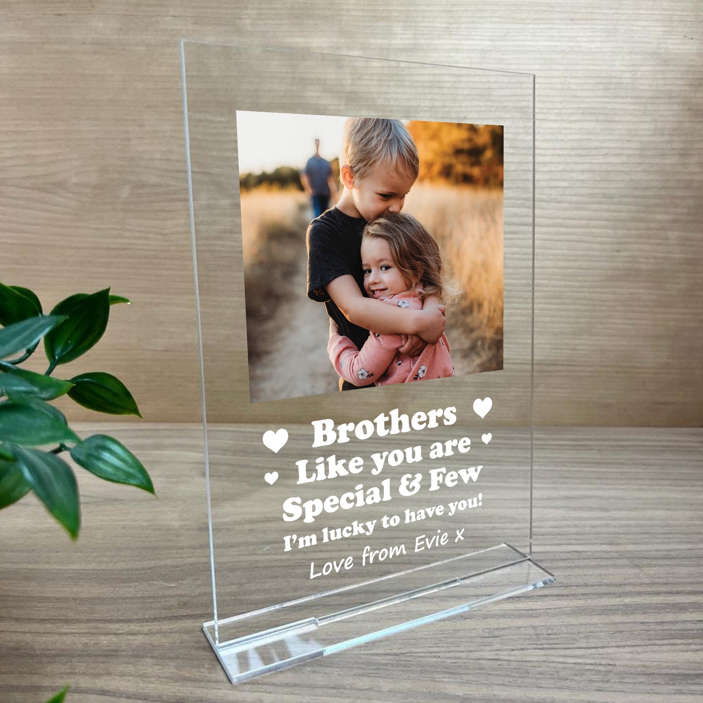 Personalised Brother Gift From Sister Photo Plaque Birthday Gift