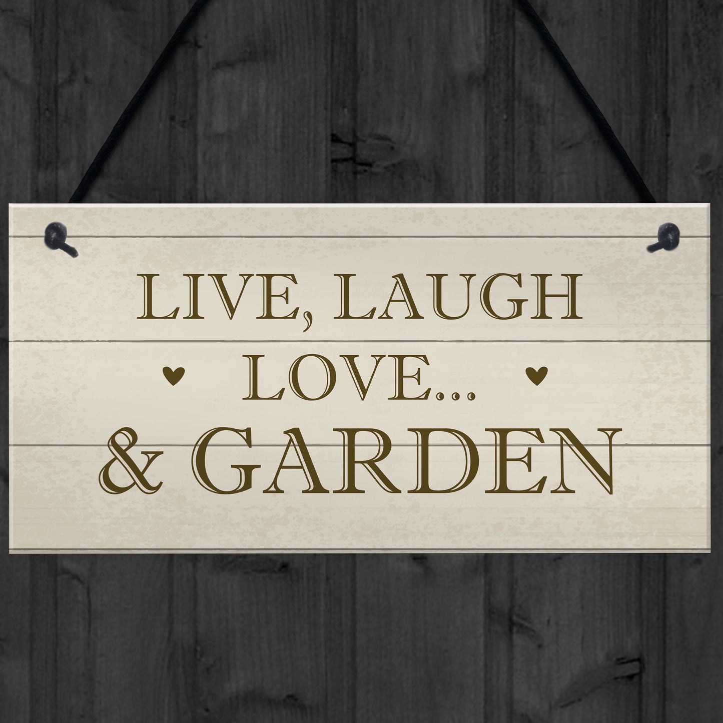 Live Love Laugh Hanging Garden Sign Novelty Plaque For Garden