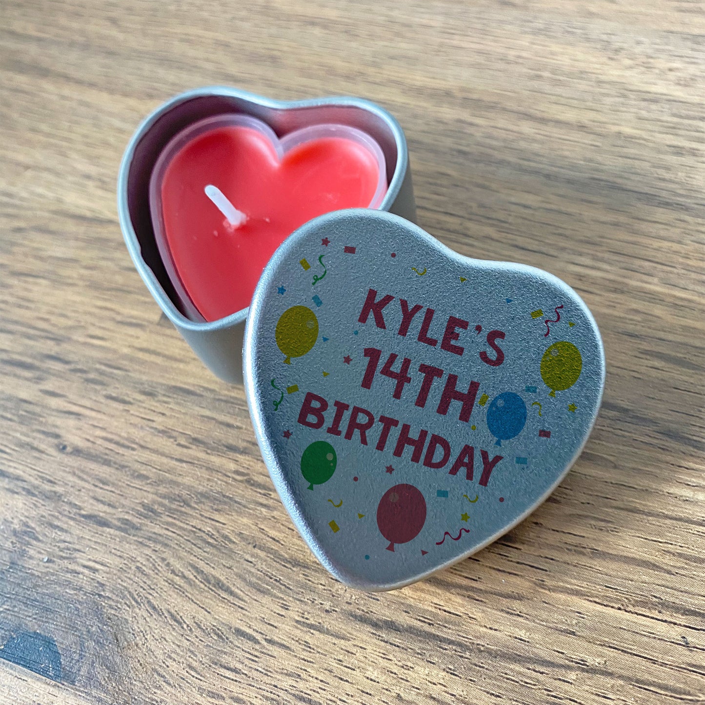 14th Birthday Gift For Son Daughter Personalised Heart Tin