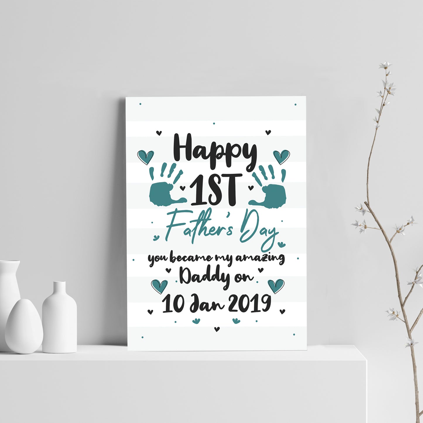 PERSONALISED 1st Fathers Day Gift From Daughter Son Keepsake