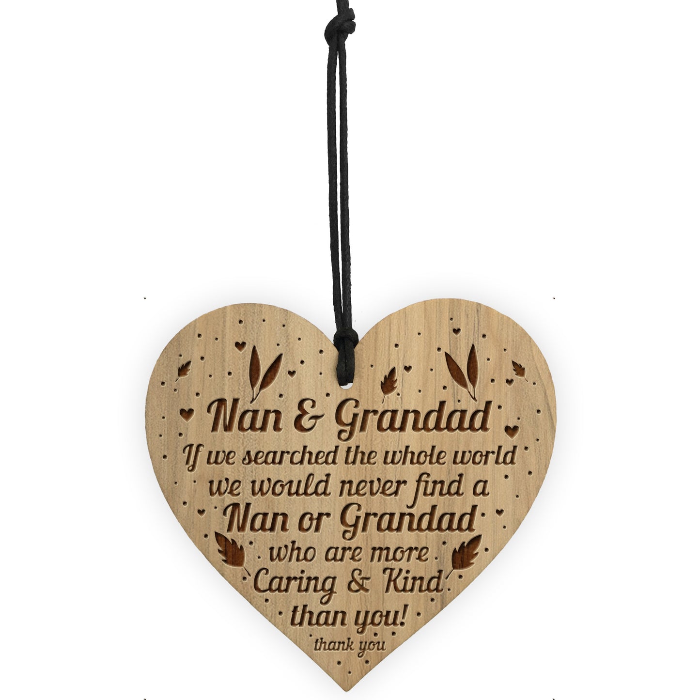 Nan And Grandad Birthday Gift Card Engraved Heart Nan Grandad
