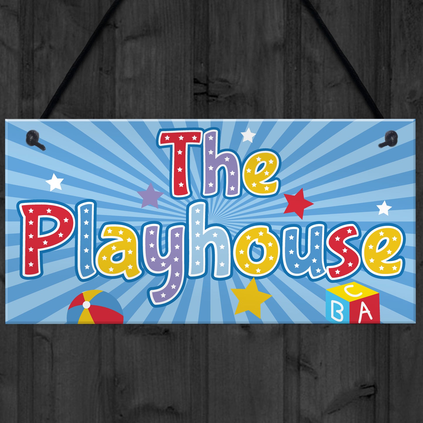 Child's Playhouse Hanging Plaque Gift For Daughter Son Kids Room