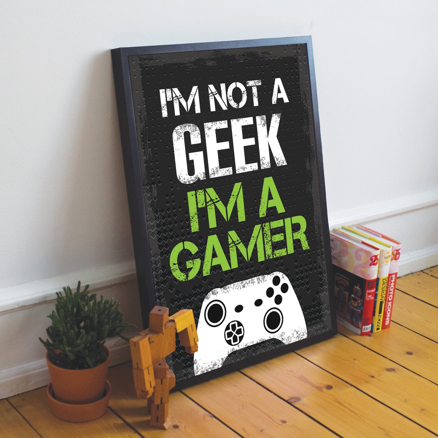 Not A Geek Gamer Gaming Sign For Boys Bedroom Gamer Print