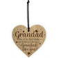 Grandad Gift Plaque Engraved Heart Birthday Christmas Gift