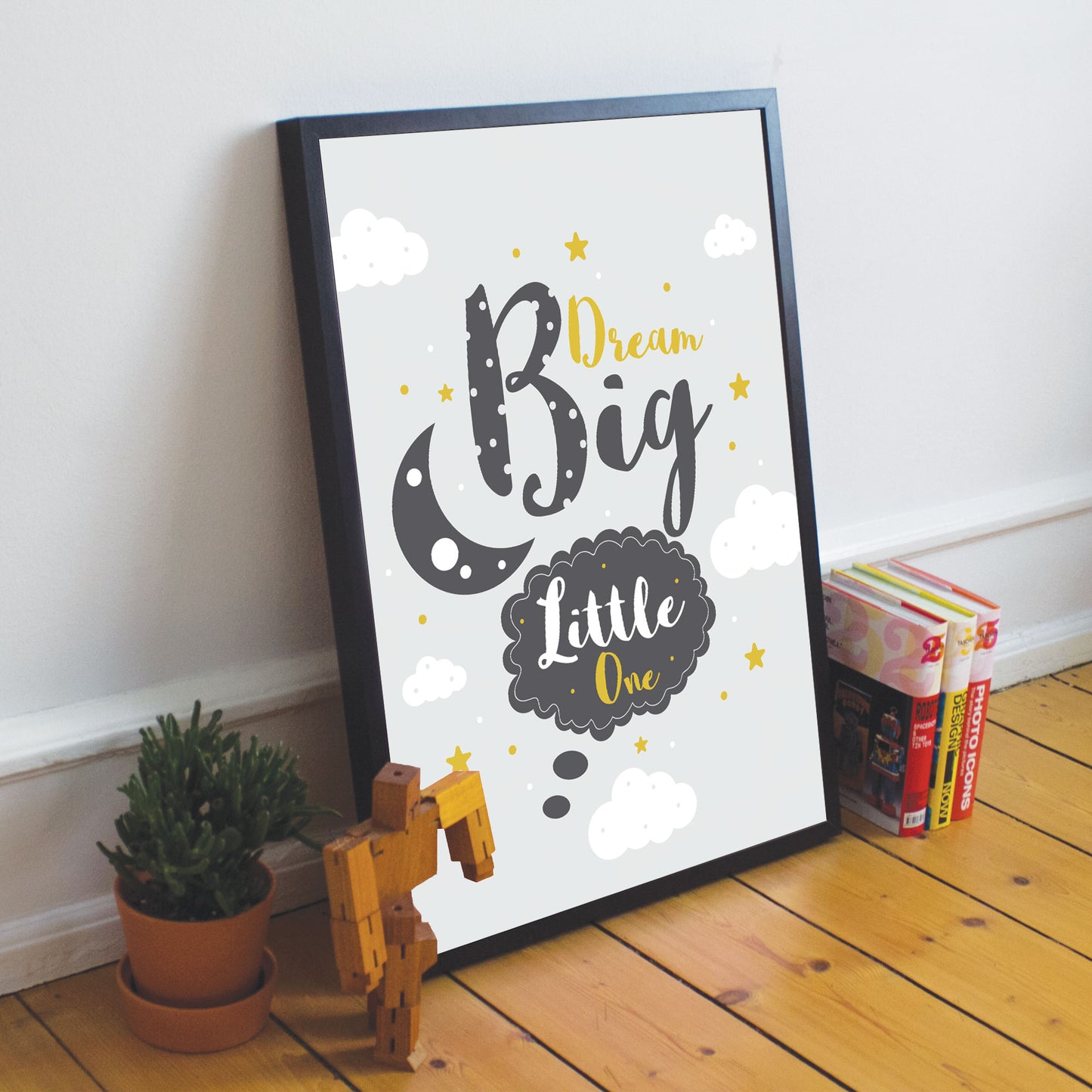 FRAMED Grey Nursery Print Boys Bedroom Sign Girls Bedroom Art