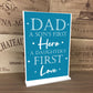 Fathers Day Gift From Daughter Son Standing Plaque Love Hero