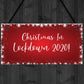 Christmas In Lockdown 2020 Sign Hanging Christmas Sign Decor