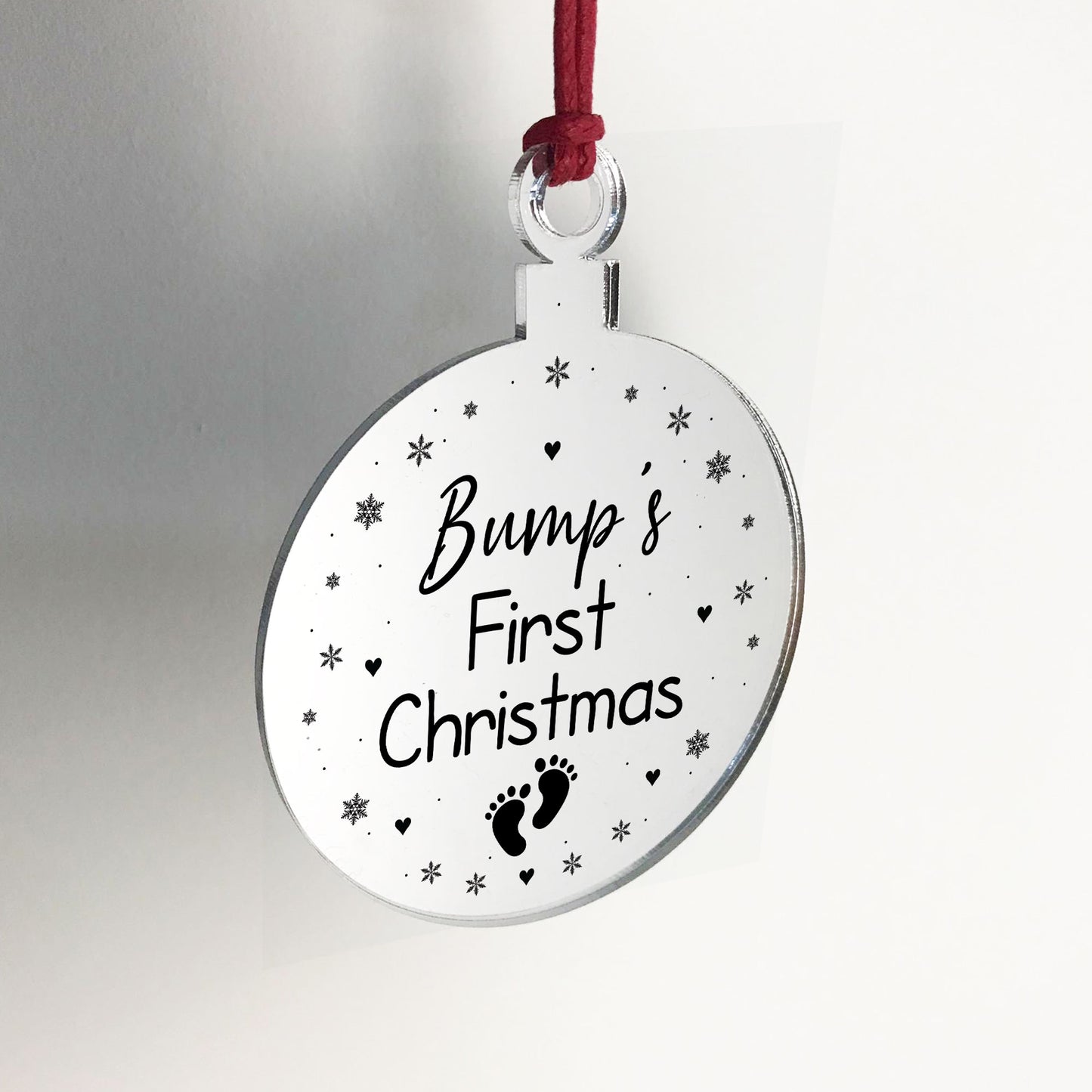 Bumps First Christmas Heart Decoration Acrylic Christmas Baubles