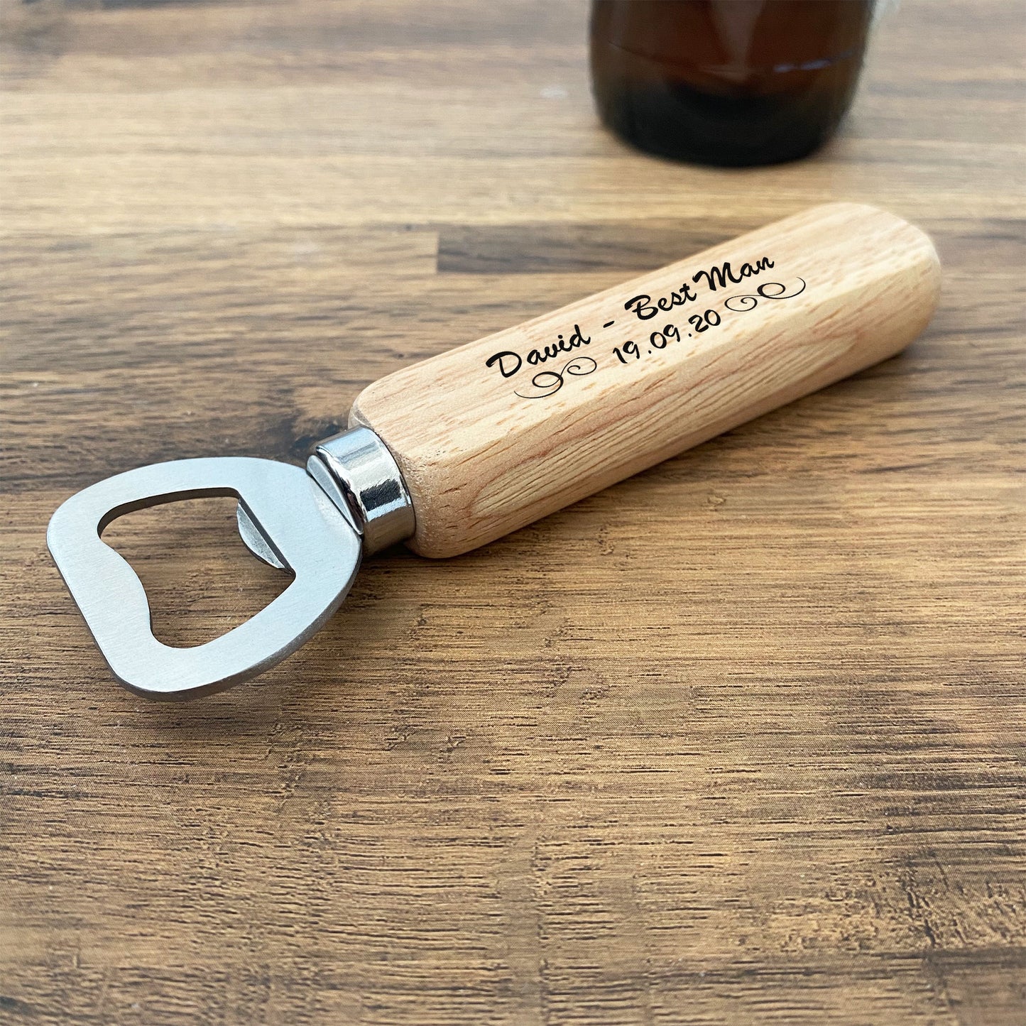 Personalised Bottle Opener Wedding Favours Thank You Best Man