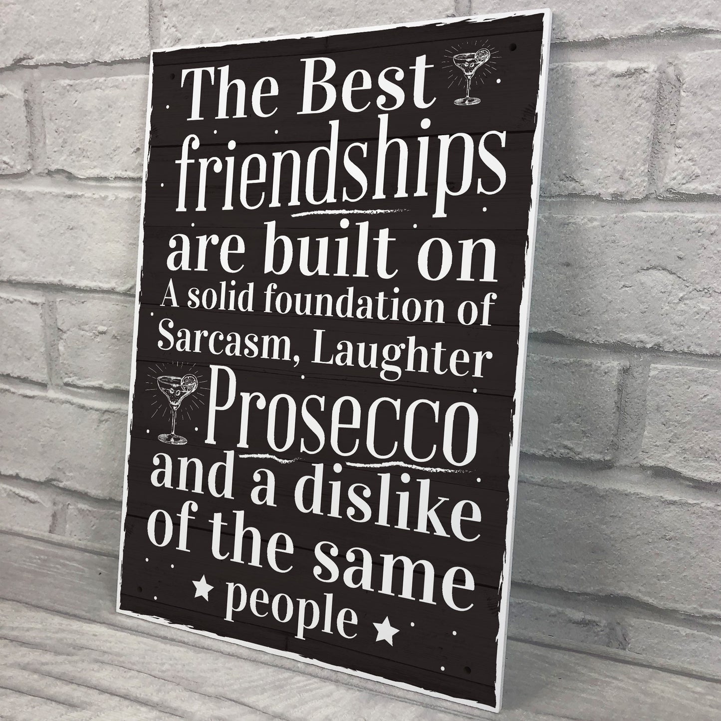 Friendship Sign Best Friend Prosecco Plaque Gifts For Women Her