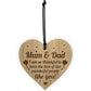 Mum And Dad Plaque Engraved Heart Mum Dad Birthday Christmas