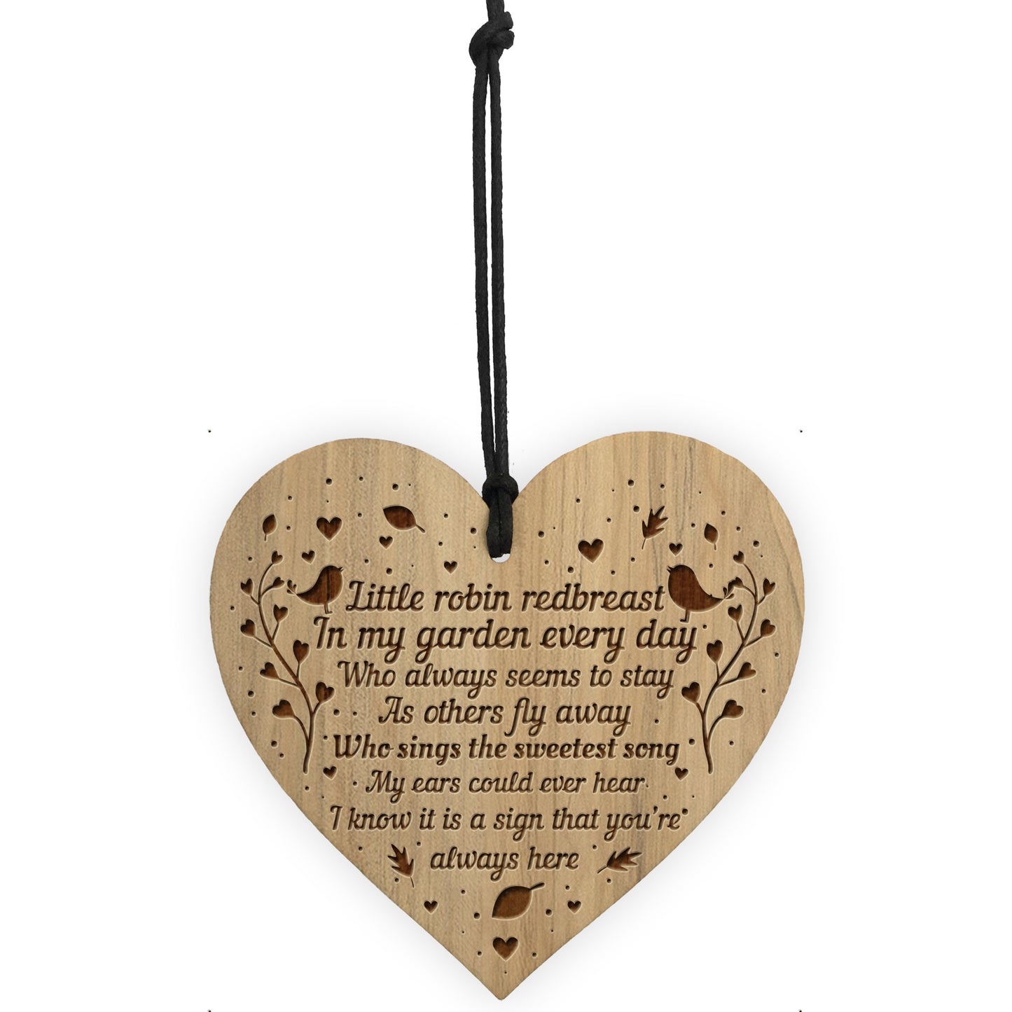 Robin Redbreast Memorial Sign Hanging Wall Sign Memorial Plaque