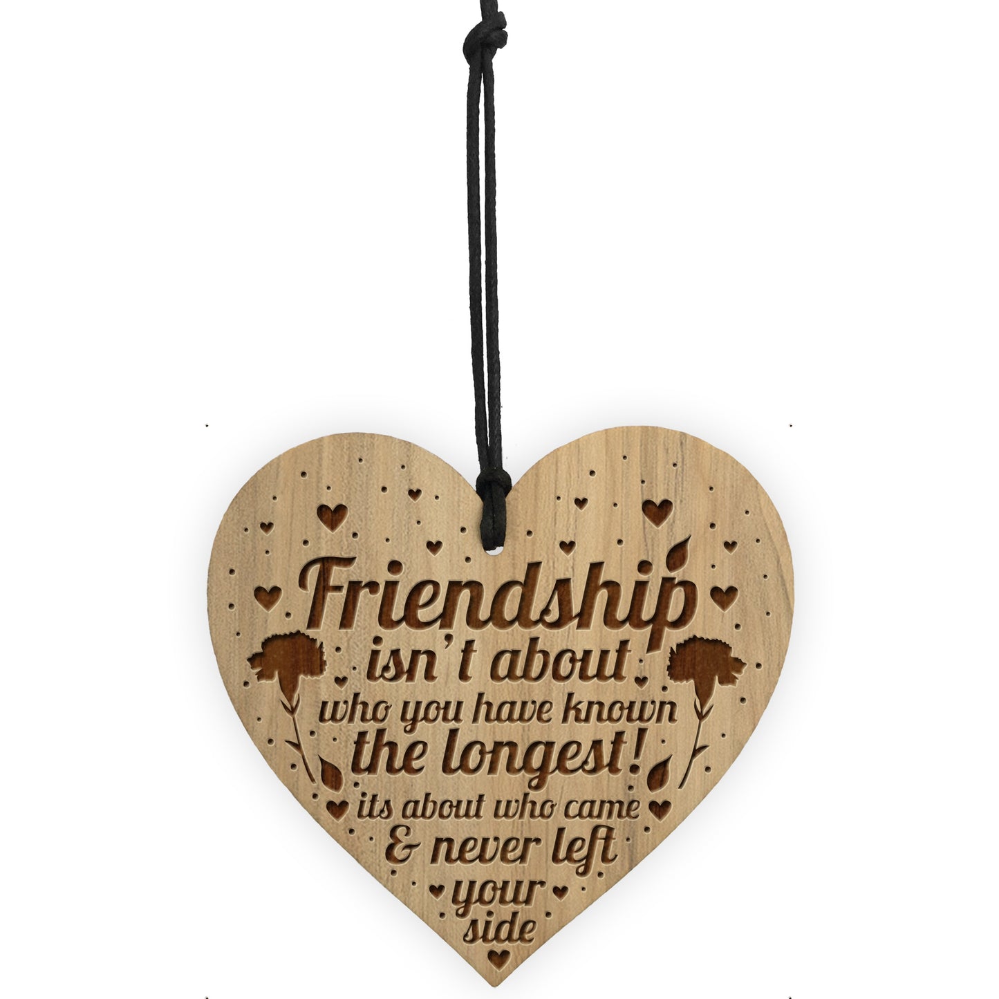 FRIENDSHIP SIGN Engraved Heart Birthday Christmas Gift