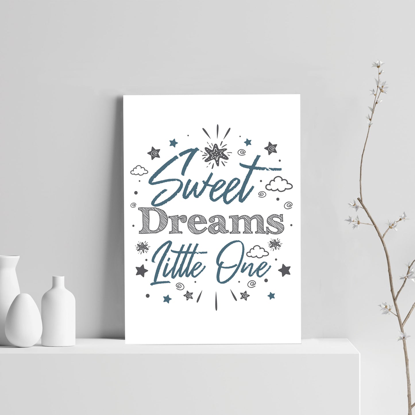 New Baby Gift Nursery Print For Baby Boy Girls Bedroom Decor