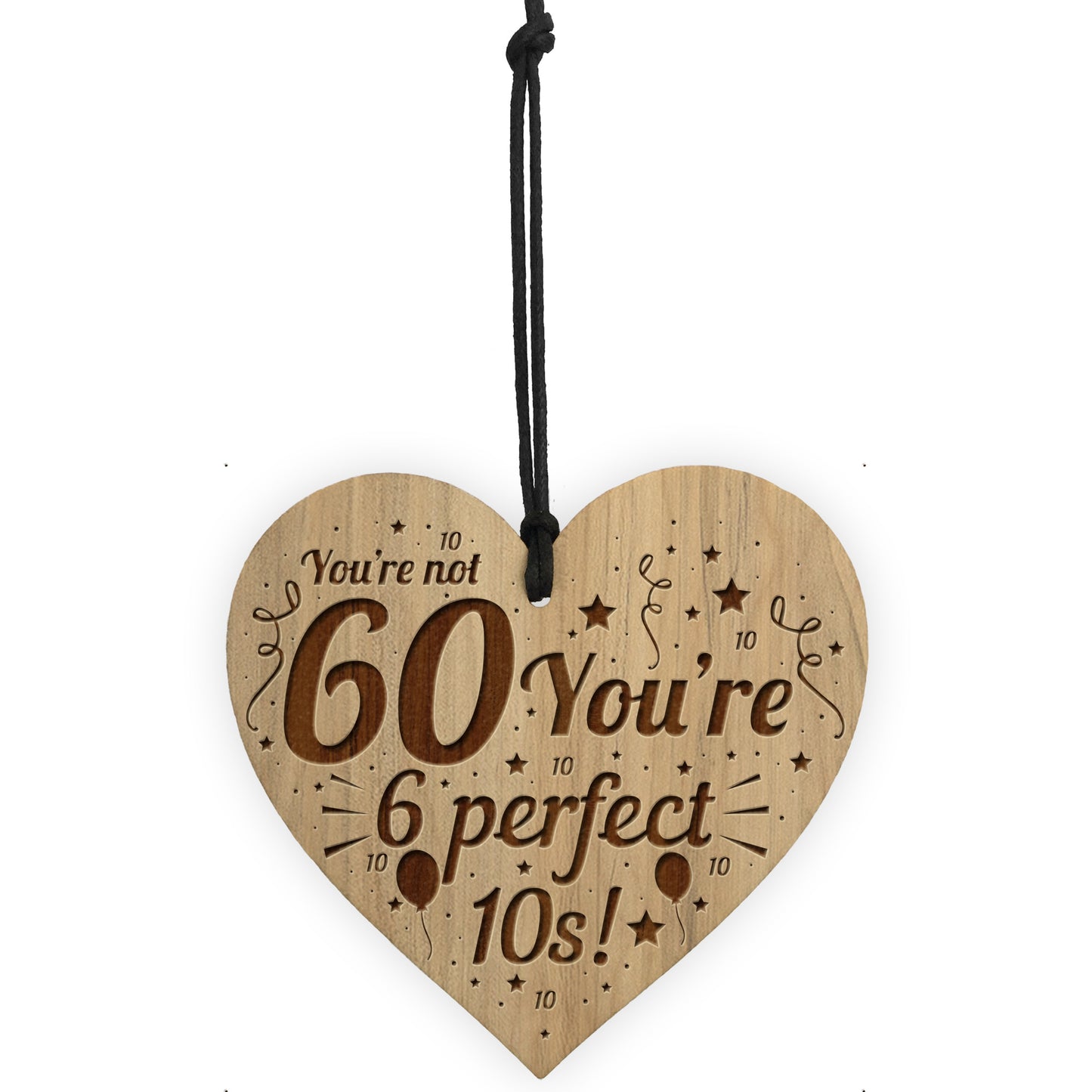 Funny 60th Birthday Card For Him Her Engraved Heart