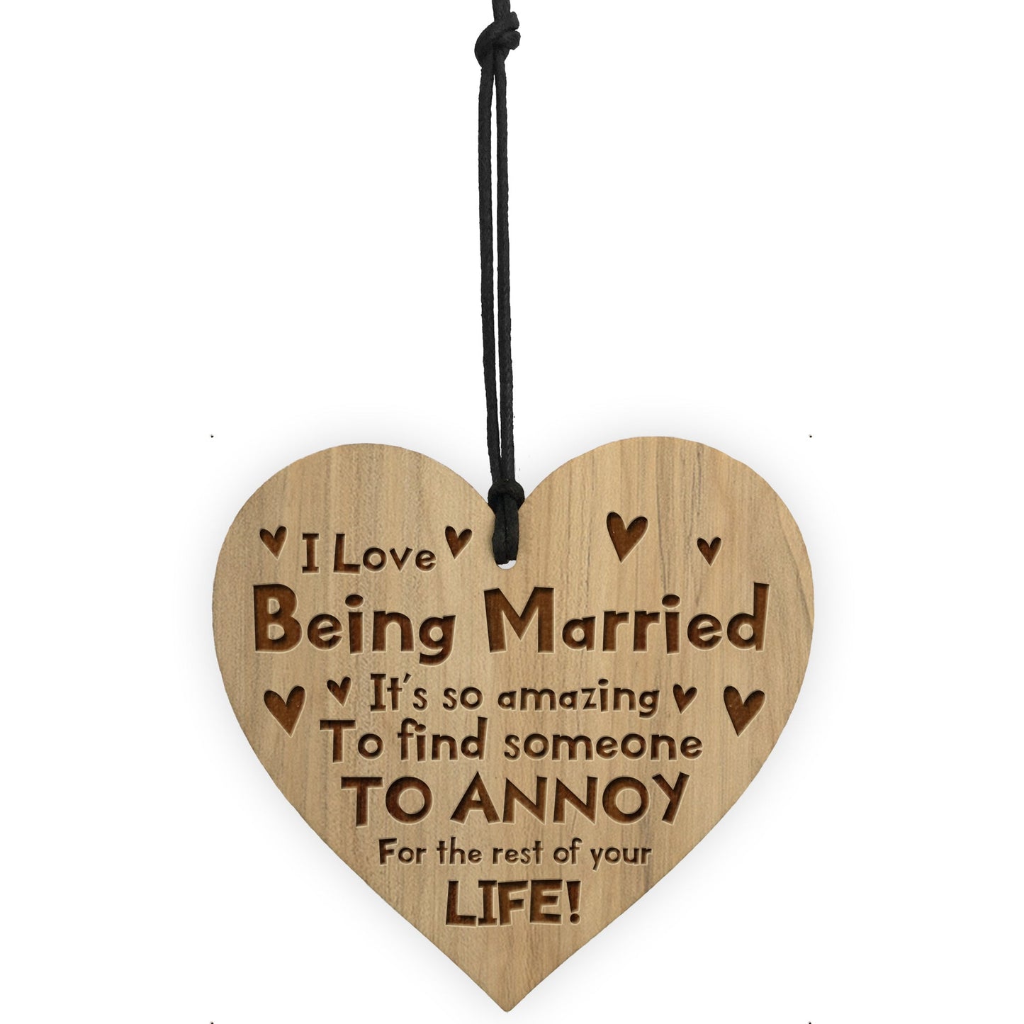 Funny Wedding Anniversary Gift For Him Her Engraved Heart