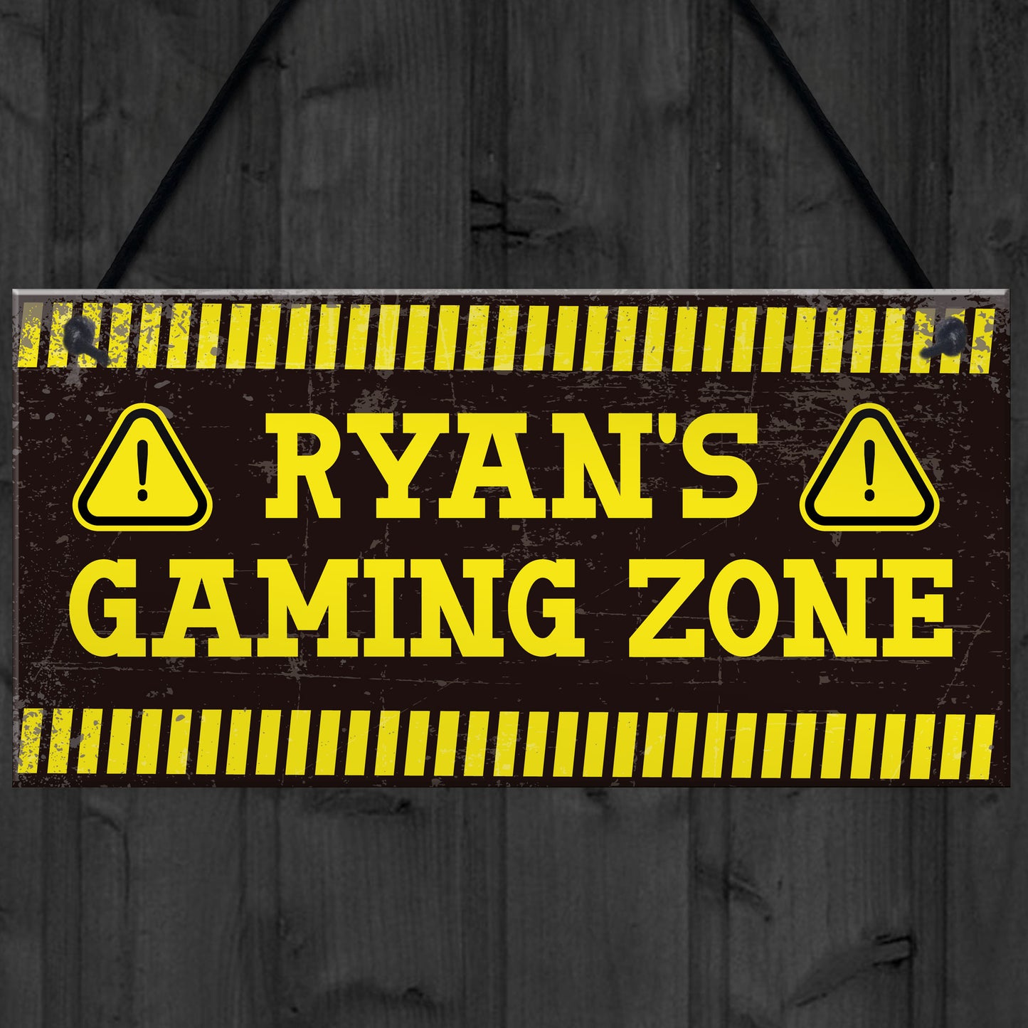 Gaming Zone Shabby Chic Sign Gamer Gift For Men Boys Bedroom
