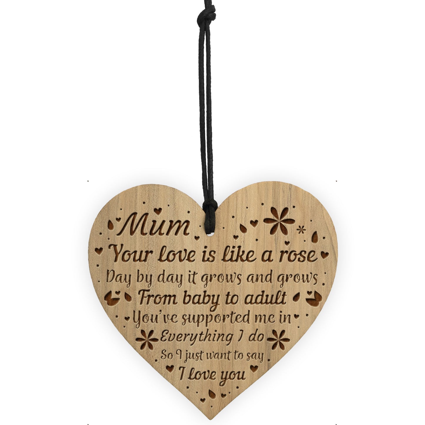 Novelty Mum Gifts Birthday Christmas Engraved Heart LOVE