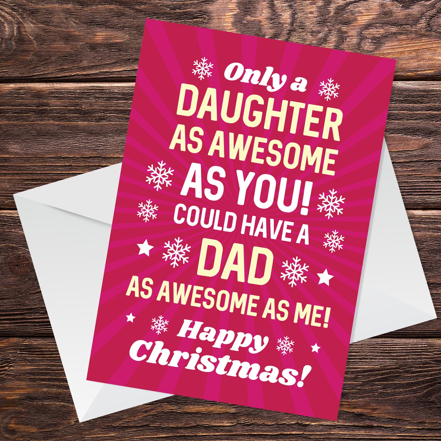 Funny Christmas Card For Daughter From Dad Novelty Christmas