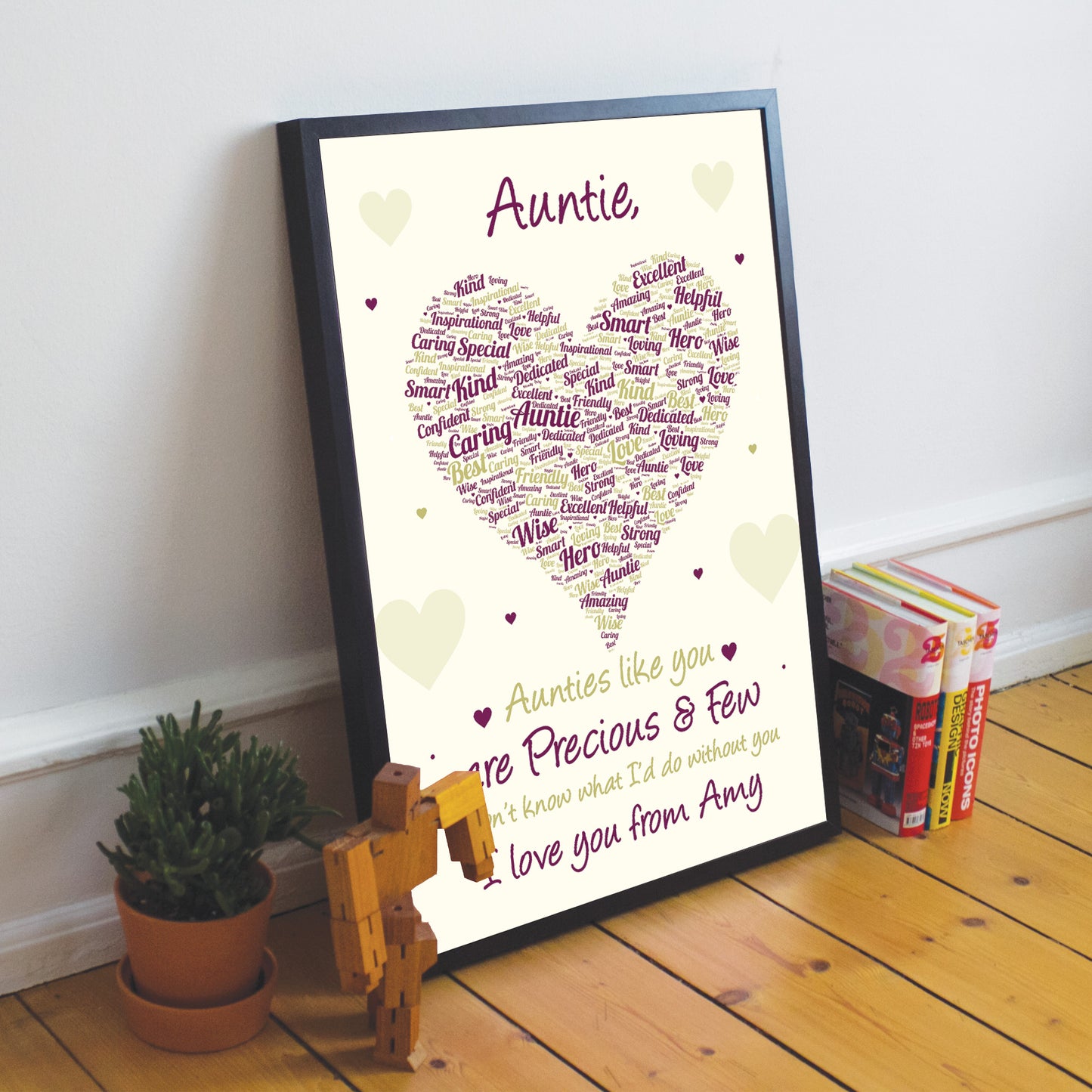 Auntie Poem Gift Word Art Framed Print Birthday Xmas Gift