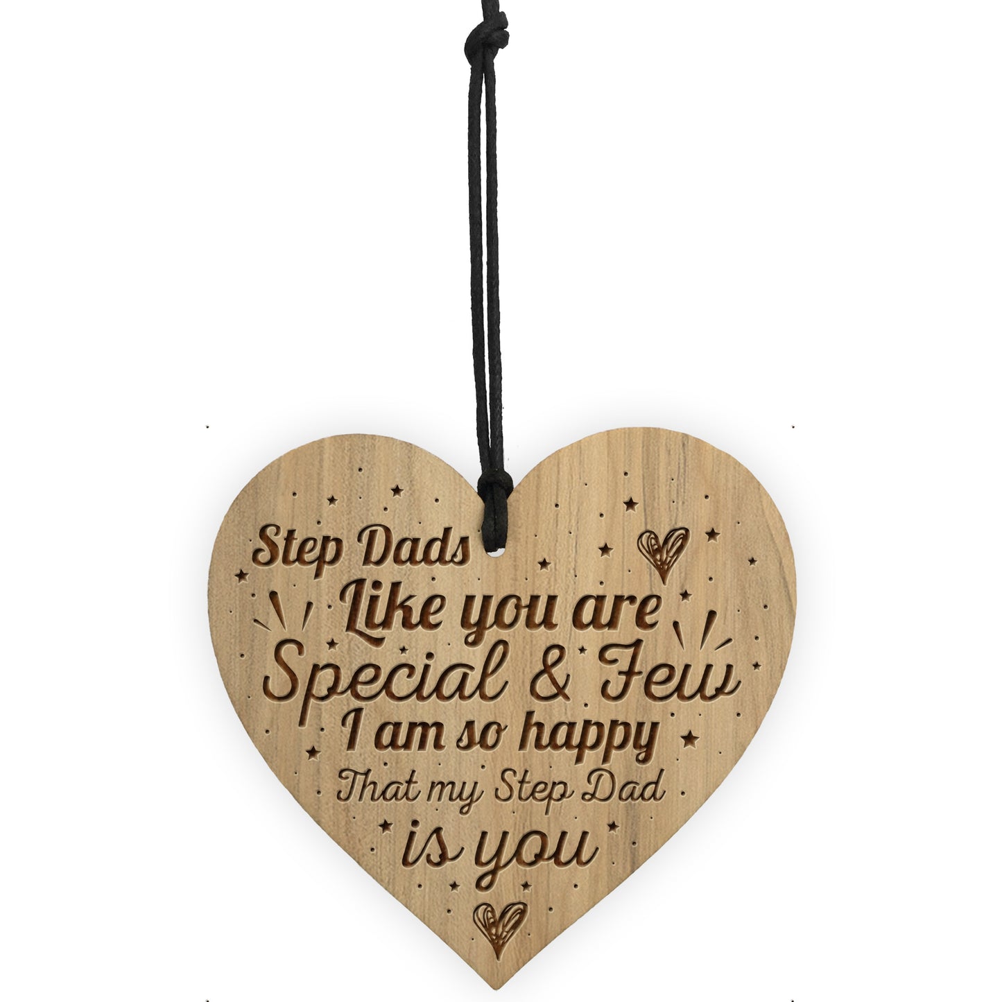 Thank You Gift For Step Dad Engraved Heart Birthday Christmas