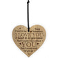 Valentines Gift For Him Her I LOVE YOU Engraved Heart Husband