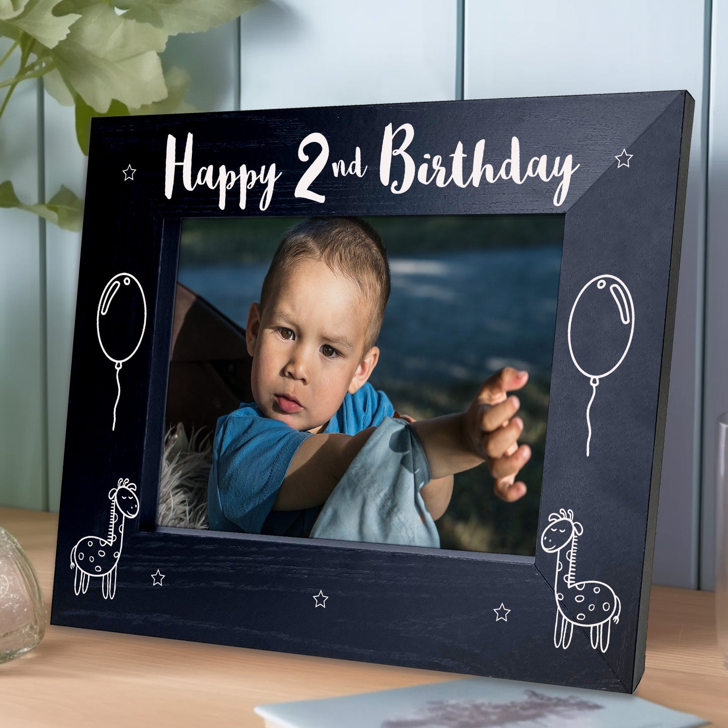 2nd Birthday Gift For Son Brother Grandson Wood Photo Frame