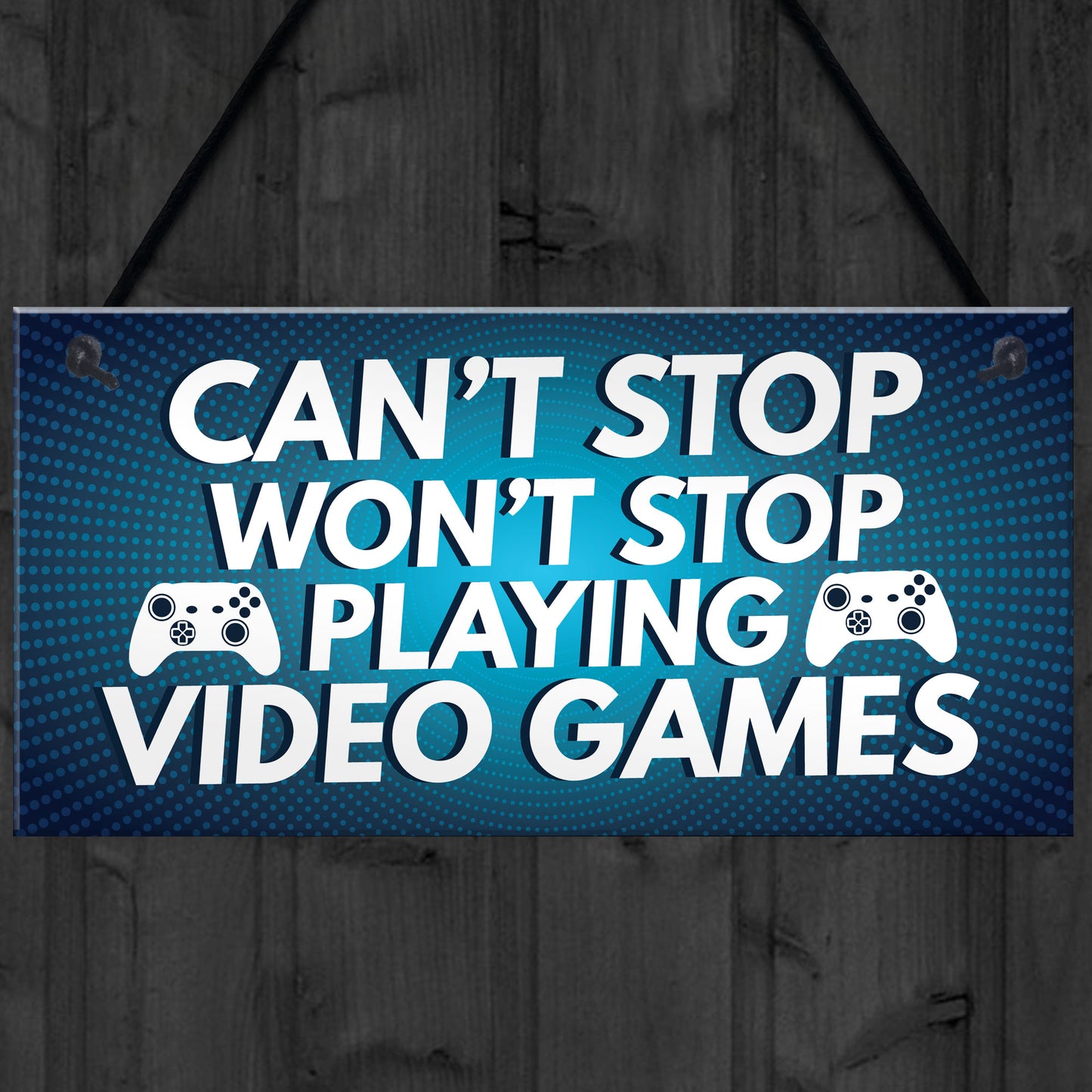 Gaming Sign Retro Hanging Plaque For Boys Bedroom Man Cave Sign