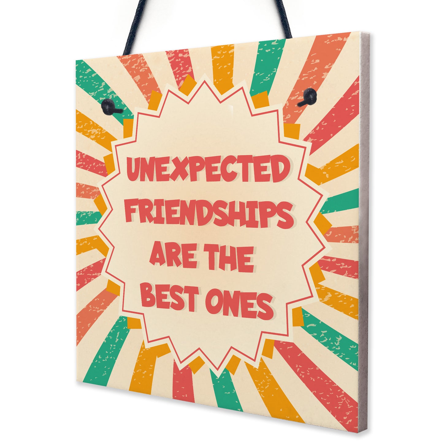 Best Friend Unexpected Friendships Sign Colourful Love Plaque