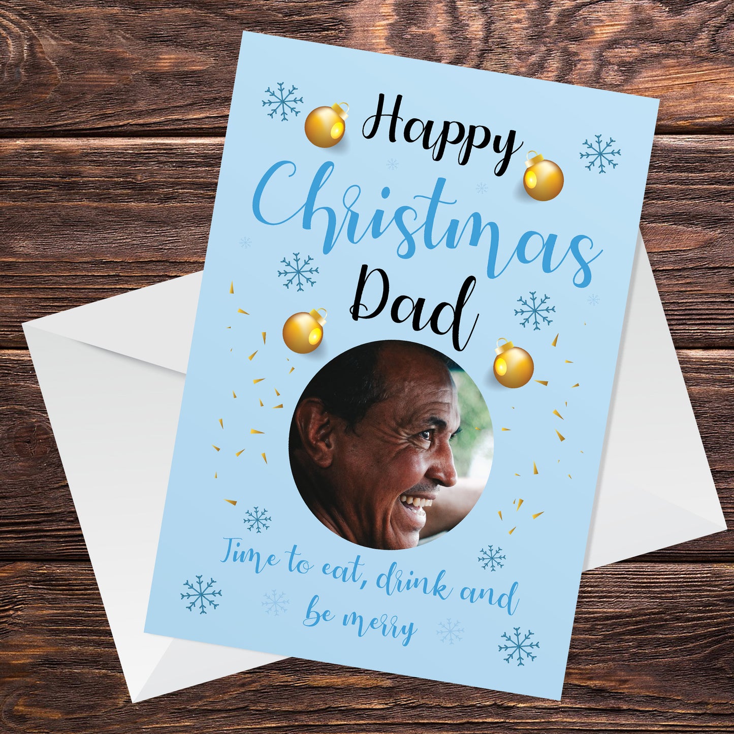 Personalised Funny Christmas Card For Dad Photo Card For Him