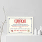 Funny Unusual Gift For Dad Certificate Fathers Day Birthday Gift