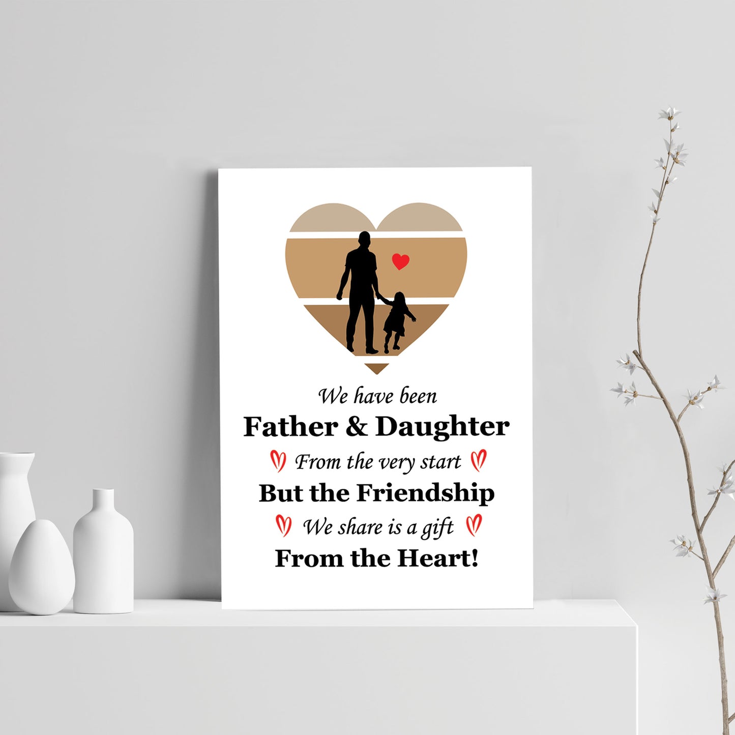 Father And Daughter A4 Art Print Dad Gifts From Daughter