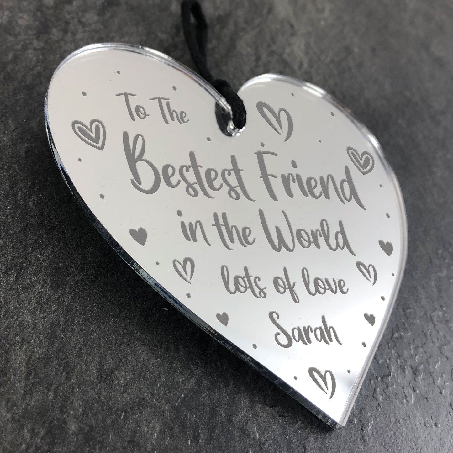 Best Friend Gifts Handmade Acrylic Heart Friendship Plaque
